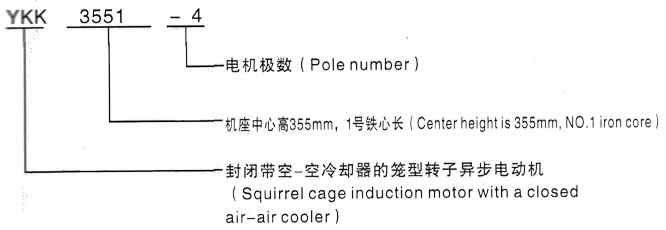 YKK系列(H355-1000)高压YR5604-6/1120KW三相异步电机西安泰富西玛电机型号说明